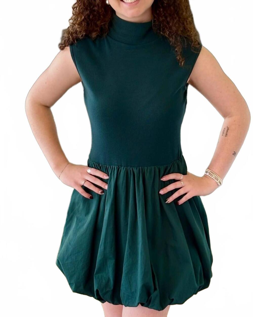 NEW TCEC carine dress in hunter green